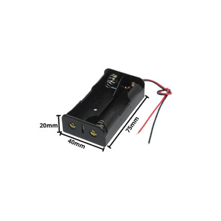 18650 x 2 lithium ion battery holder box for 2 cells dimensions