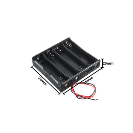 18650 x 4 lithium ion battery holder box for 4 cells dimension