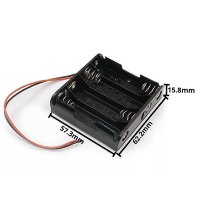 aa battery holder box for 4 cells dimension