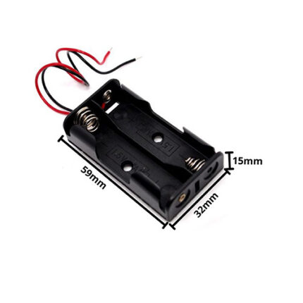 aa battery holder for 2 aa cell dimension
